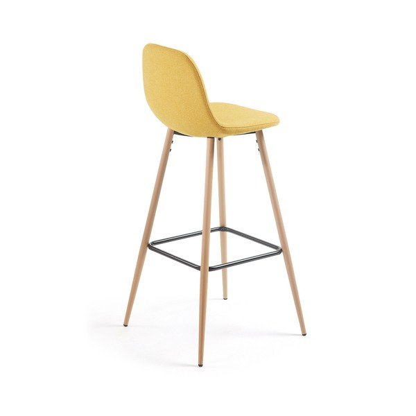 Set 2 scaune bar La Forma Nilson, galben-image-1