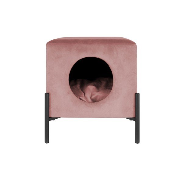 Pat din catifea pentru animale de companie Leitmotiv Snog, roz-image-2