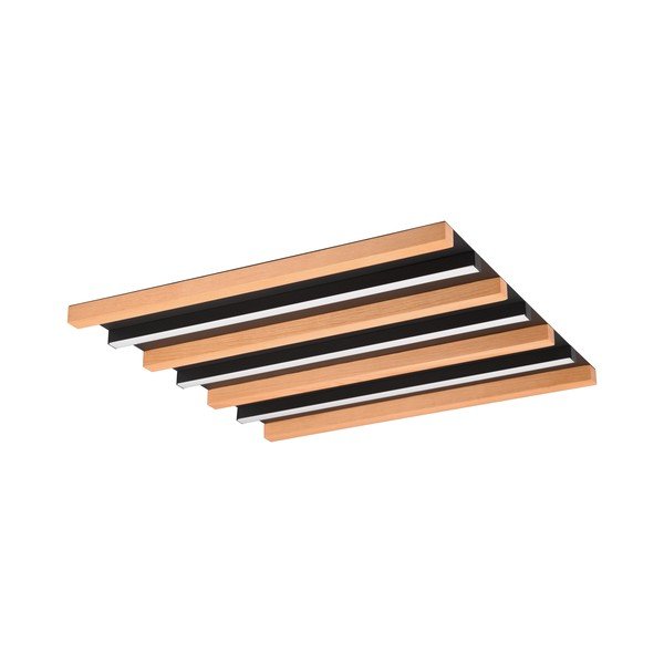 Plafonieră neagră/în culoare naturală LED cu intensitate reglabilă 6x46 cm Fontana – Trio