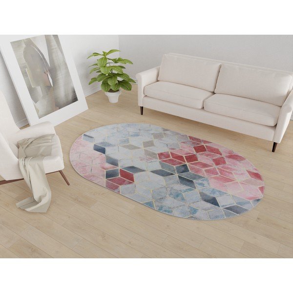 Covor roz/gri deschis lavabil 120x180 cm – Vitaus-image-1