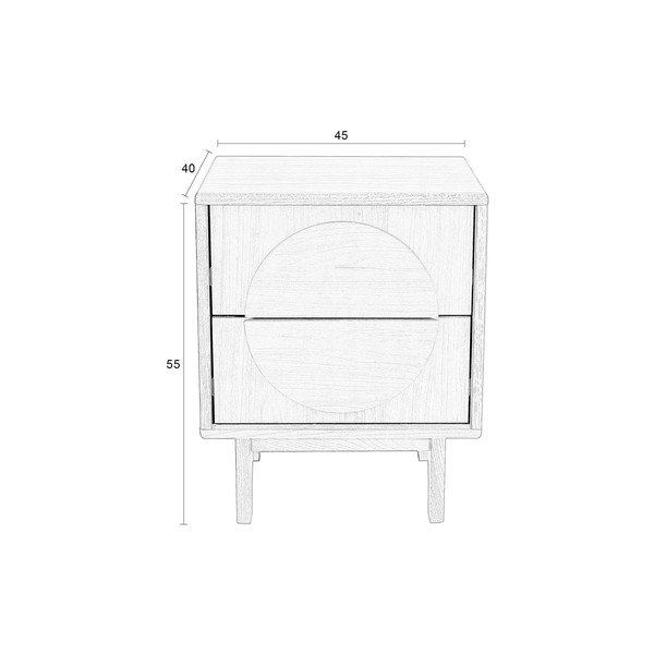 Noptieră maro cu aspect de lemn de nuc Groove – Zuiver-image-4
