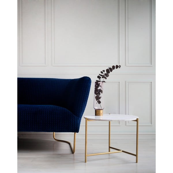 Măsuță de cafea albă rotundă din marmură ø 50 cm Morgans – Really Nice Things-image-1