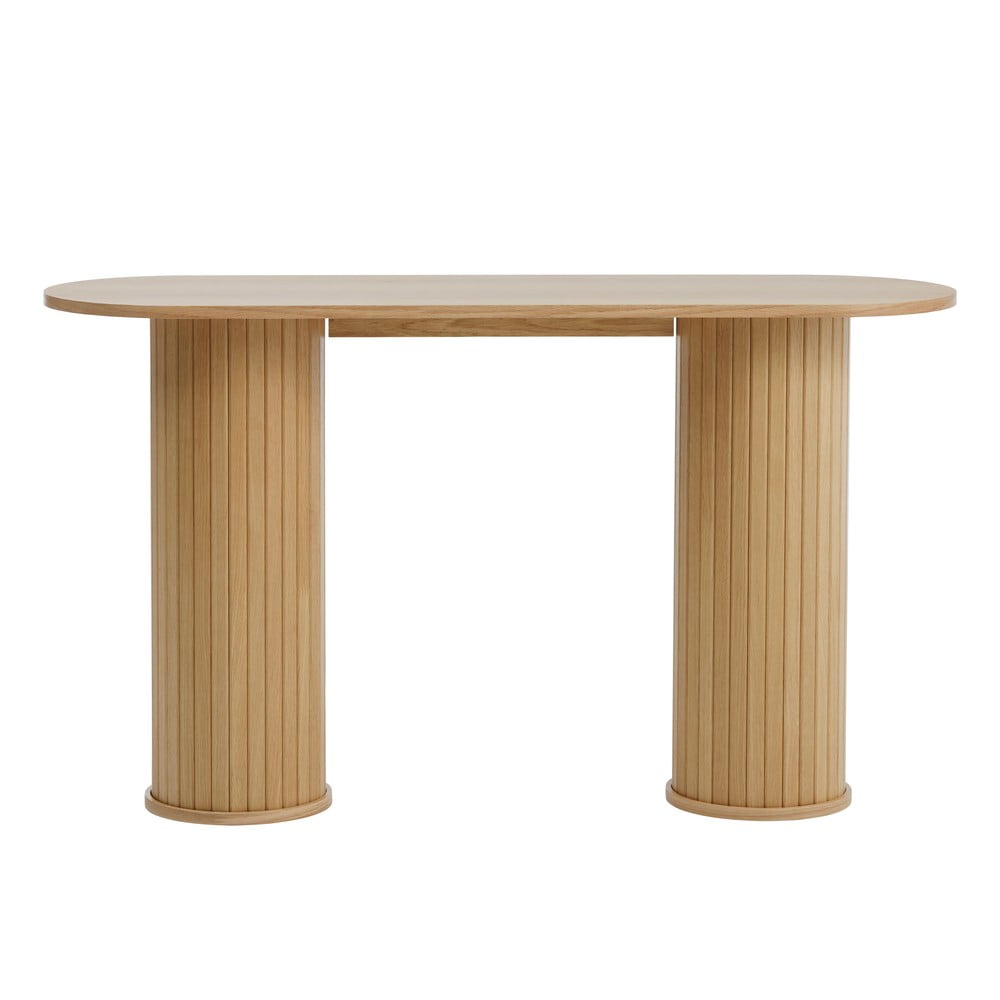 Masă consolă în culoare naturală 40x130 cm Nola – Unique Furniture