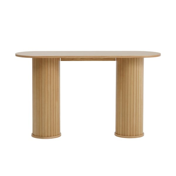 Masă consolă în culoare naturală 40x130 cm Nola – Unique Furniture