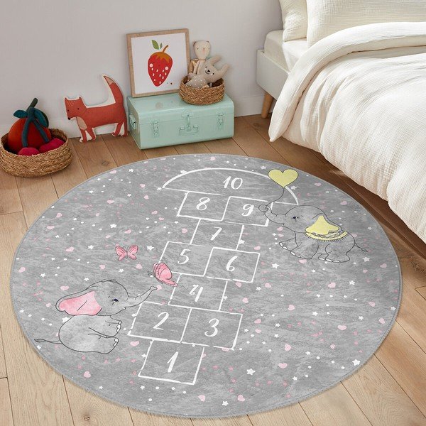 Covor pentru copii gri ø 80 cm Comfort – Mila Home-image-4