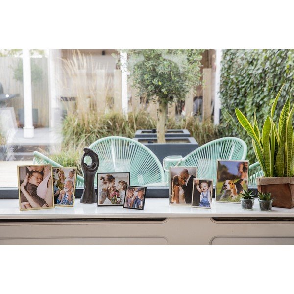 Ramă foto aurie de sine stătătoare/de suspendat din metal 11x16 cm Sweet Memory – Zilverstad-image-3