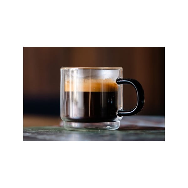 Căni 2 buc. pentru espresso din sticlă 80 ml Carbon – Vialli Design-image-1