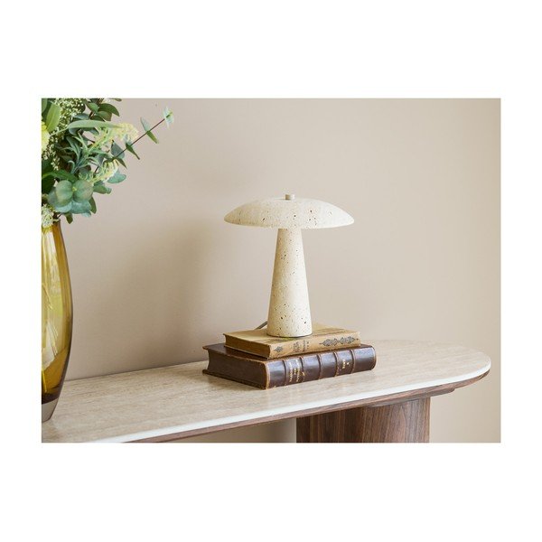 Masă consolă bej/maro închis cu blat ceramic 40x120 cm Delphi – House Nordic-image-3