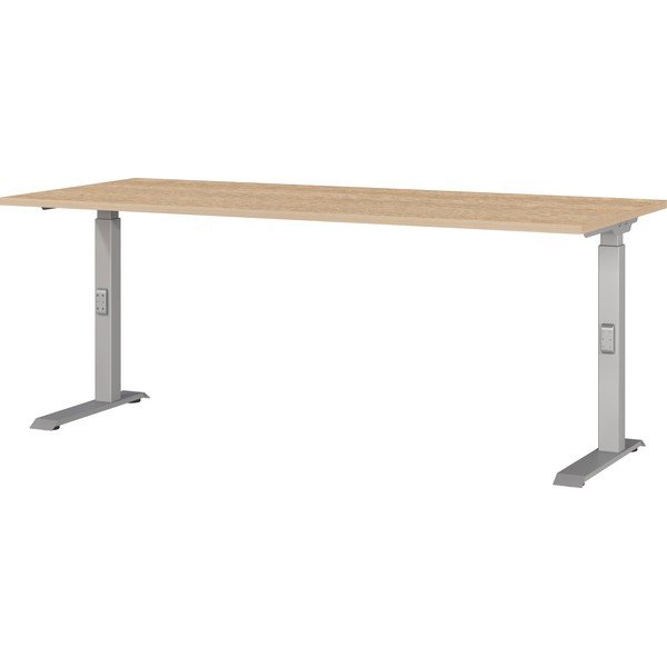 Birou reglabil cu blat cu aspect de lemn de stejar 80x180 cm Downey – Germania