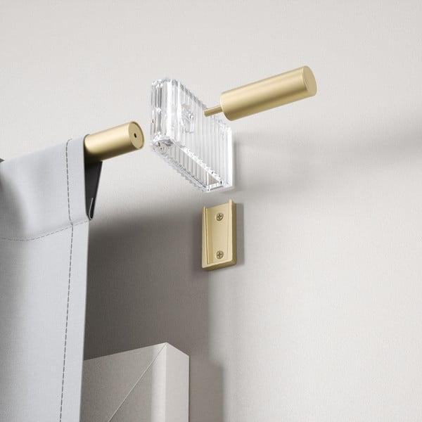 Galerie de perdea auriu mat extensibilă din oțel 107 - 305 cm Flute – Umbra-image-1