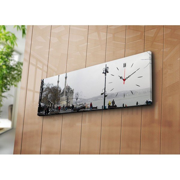 Ceas cu tablou Ve městě, 30 x 90 cm-image-1