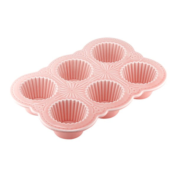 Formă de porțelan pentru brioșe Ladelle Bake, roz