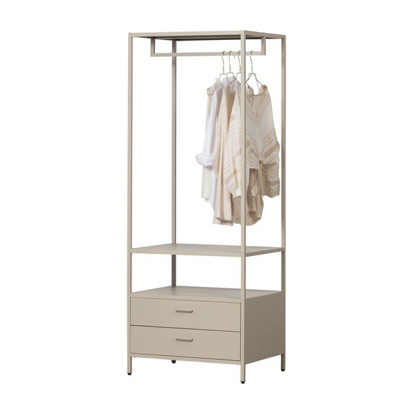 Șifonier bej deschis din metal 70x185x54 cm Ferris – WOOOD