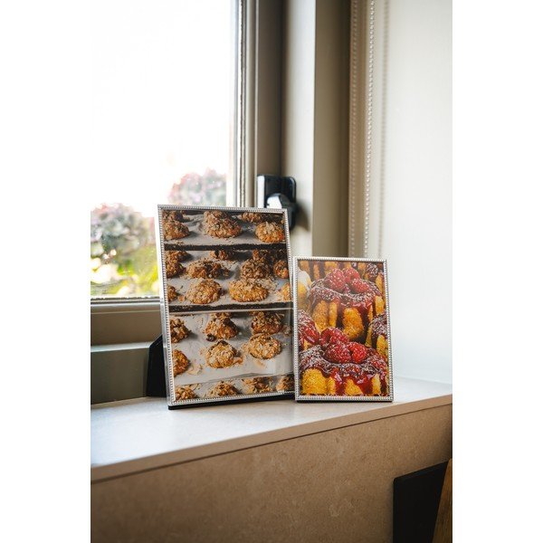 Ramă foto argintiu-lucios cu picior de susținere din metal 14x19 cm Sweet Memory Pearl – Zilverstad-image-2