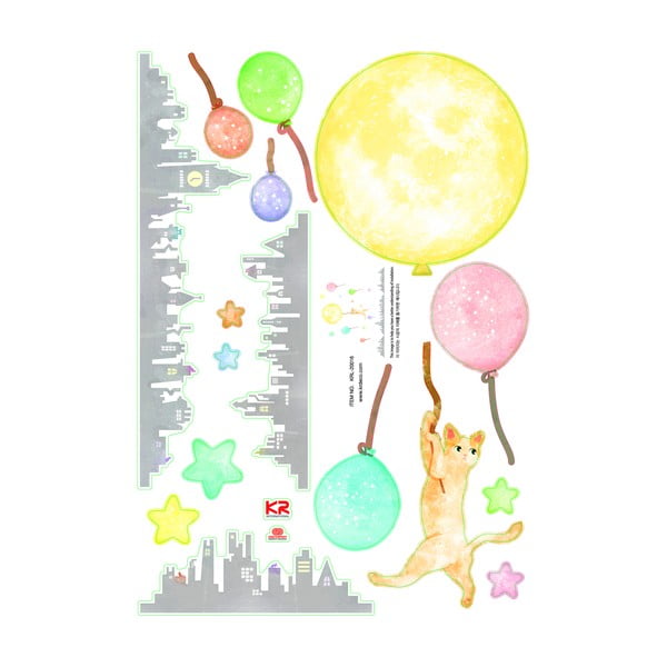 Autocolant fosforescent Fanastick Cat And Moon-image-4