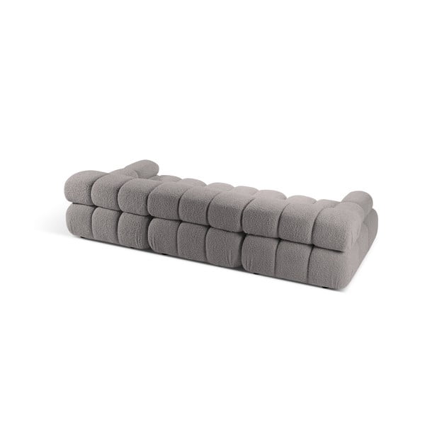 Canapea modulară gri deschis cu tapițerie din țesătură bouclé 282 cm Bellis – Micadoni Home-image-4