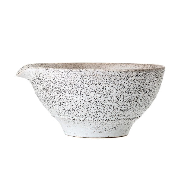Bol servire din gresie ceramică Bloomingville Thea, ø 24,5 cm, alb-gri