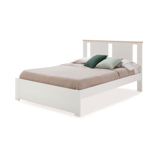 Pat matrimonial alb cu somieră 140x190 cm Enara – Marckeric-image-3