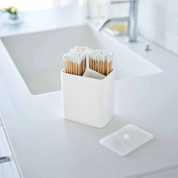 Organizator de baie alb pentru dischete demachiante din plastic Tower – YAMAZAKI-image-3