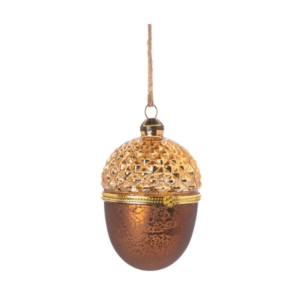 Ornament de Crăciun lucrat manual din sticlă ø 6 cm Acorn – Sass & Belle
