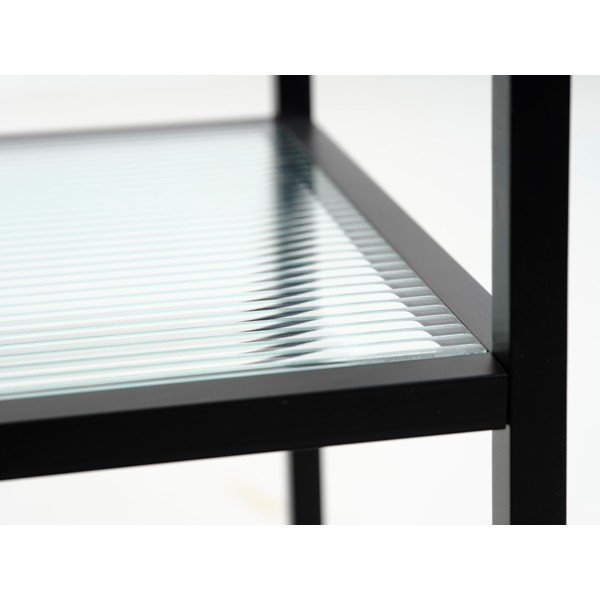 Măsuță de servire cu roți din sticlă 42x70 cm Bronco – Unique Furniture-image-4