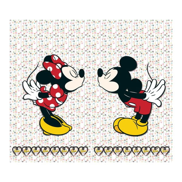 Draperie cu imagine în imprimeu AG Design Mickey & Minnie, 160 x 180 cm