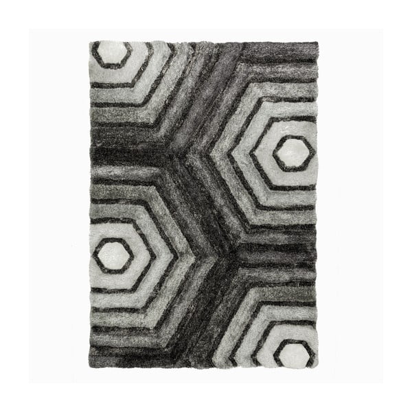 Covor Flair Rugs Hexagon Grey, 80 x 150 cm, gri