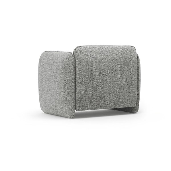 Fotoliu gri deschis cu tapițerie din chenille Georgia – Micadoni -image-3