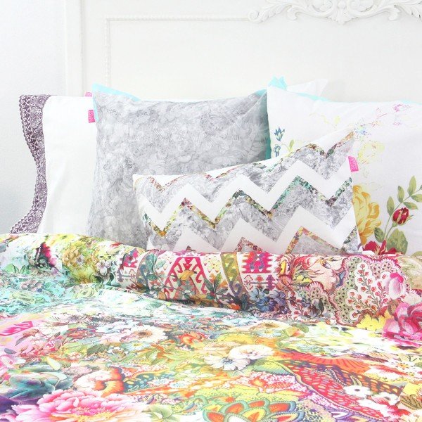 Set de 2 fețe de pernă din bumbac Happy Friday Boho Chic-image-1
