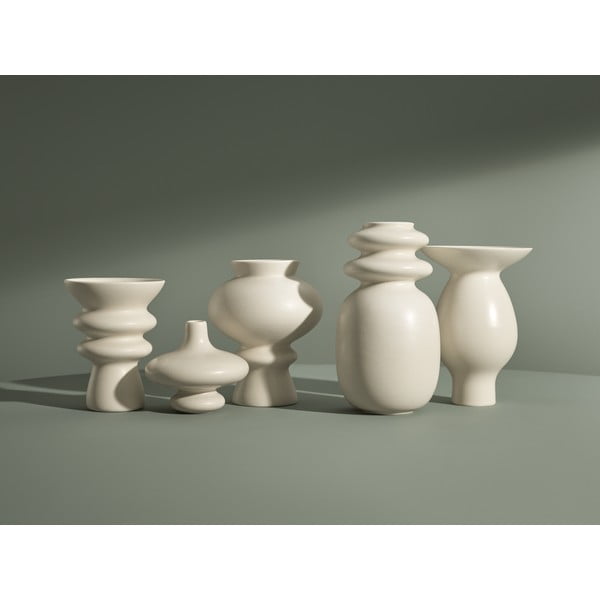 Vază din ceramică Kähler Design Kontur, înălțime 29 cm, alb crem-image-2