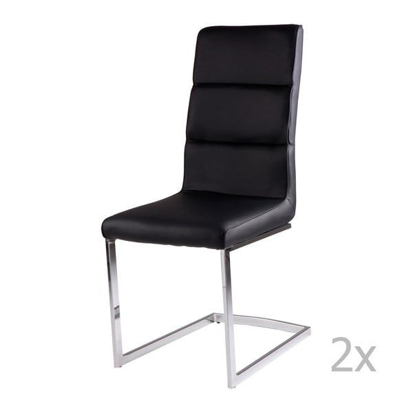 Set 2 scaune sømcasa Camile, negru