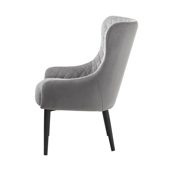 Fotoliu gri deschis cu tapițerie din catifea Ottowa – Unique Furniture-image-3