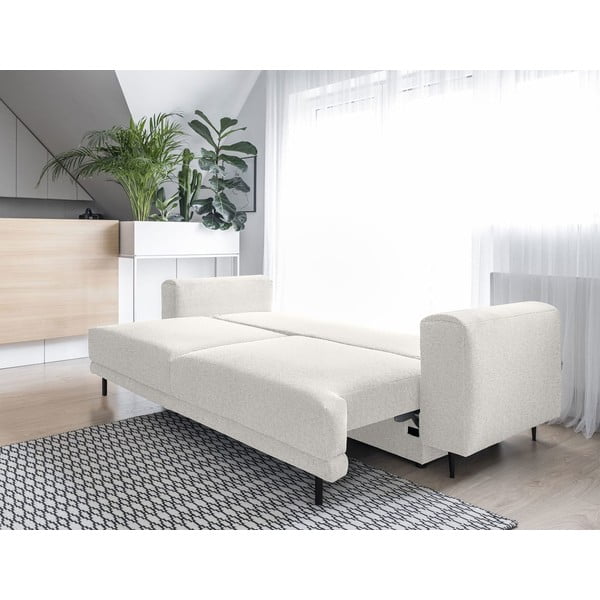 Canapea crem extensibilă/cu spațiu de depozitare cu tapițerie din țesătură bouclé 260 cm Dalia – ELTAP-image-4