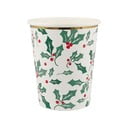 Pahare de unică folosință 8 buc. din hârtie Holly Pattern – Meri Meri