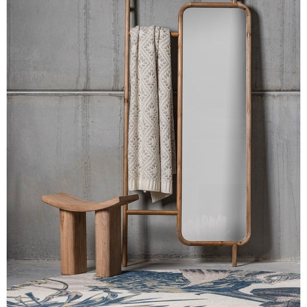 Scaun tip taburet în culoare naturală din lemn de paulownia Japan – WOOOD-image-1