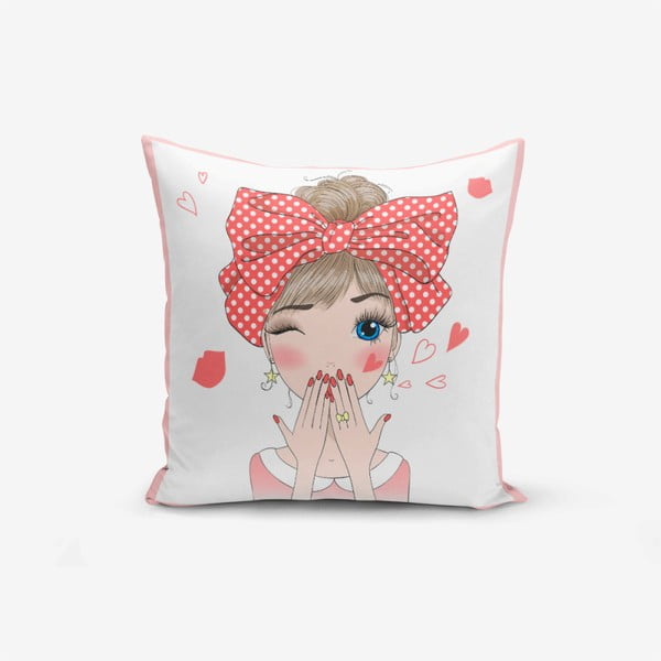 Față de pernă Minimalist Cushion Covers Cute Girl, 45 x 45 cm
