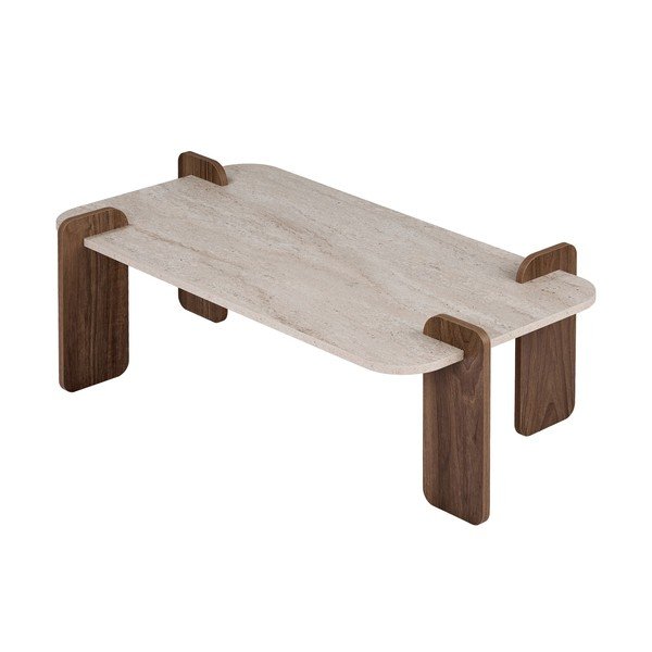 Măsuță de cafea bej 60x120 cm Renard – Nordure-image-3