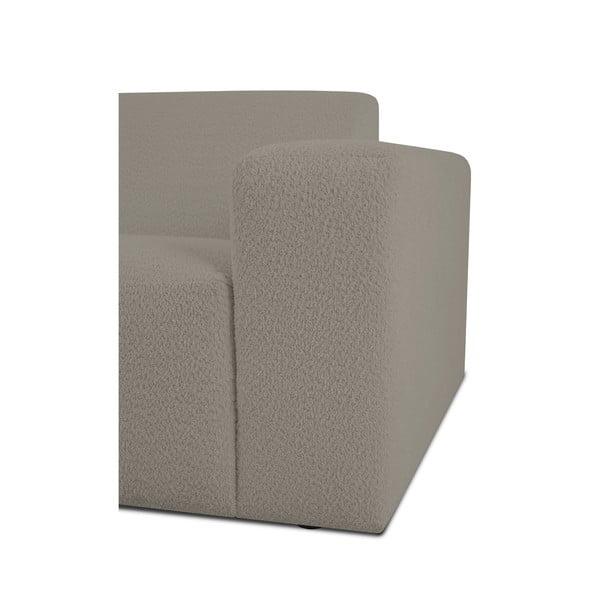 Canapea maro deschis cu tapițerie din stofă bouclé 228 cm Roxy – Scandic-image-3