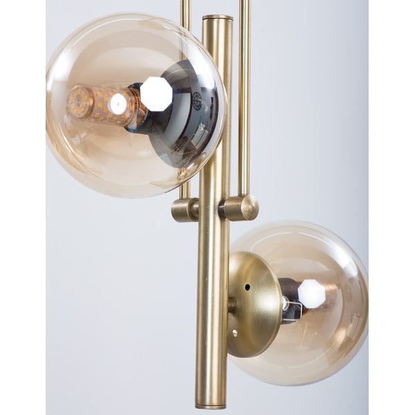 Plafonieră aurie cu abajur din sticlă ø 15 cm Libra – Squid Lighting-image-3