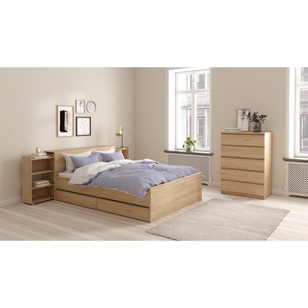 Tăblie de pat în culoare naturală 165x80 cm Naia – Tvilum-image-1