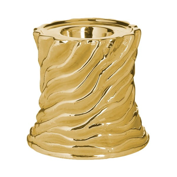 Sfeșnic din ceramică InArt Votive, ⌀ 10 cm, auriu