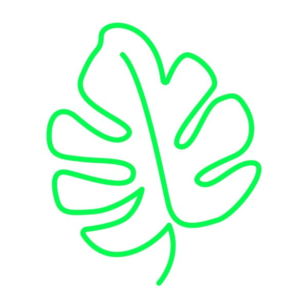 Decorațiune luminoasă de perete Candy Shock Leaf, 30 x 40 cm, verde-image-2