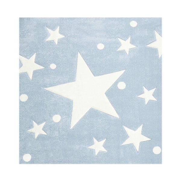 Covor pentru copii Happy Rugs Star Constellation, 140x140 cm, albastru