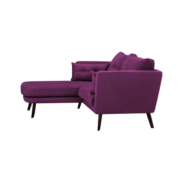 Canapea cu 3 locuri Mazzini Sofas Elena, cu șezlong pe partea stângă, mov-image-2