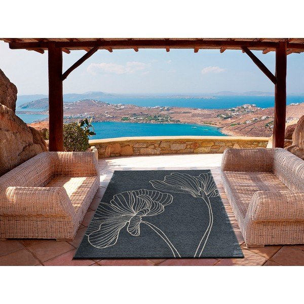 Covor de exterior gri antracit 76x150 cm Velvet Gris – Universal-image-1