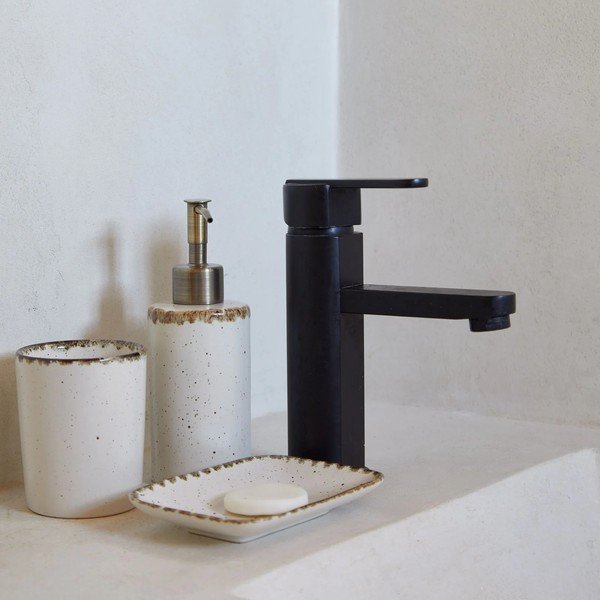 Suport pentru periuța de dinți crem din gresie ceramică Toscana Bath – Casafina-image-1