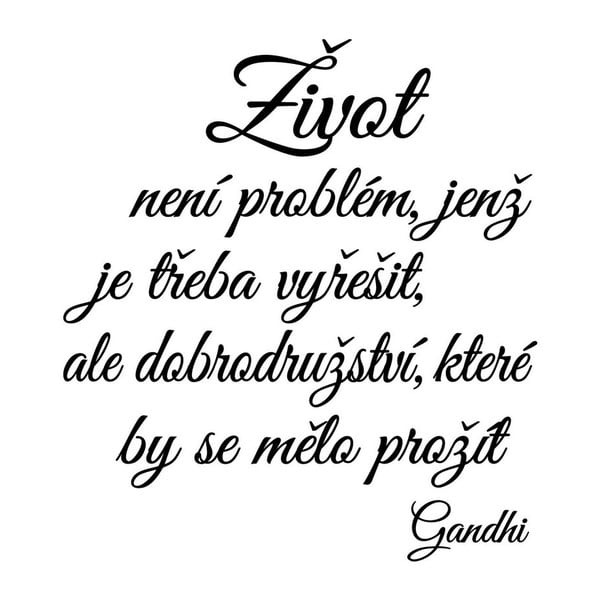 Autocolant perete cu mesaje Ambiance Gandhi Tajemství-image-2