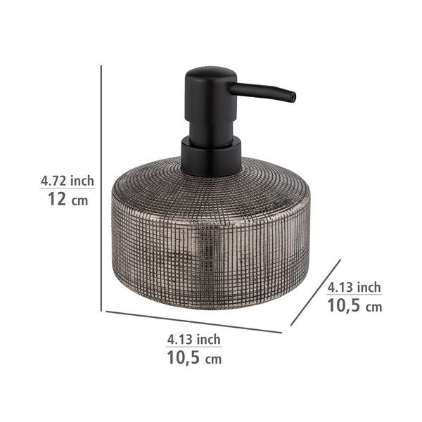 Dozator de săpun lichid argintiu din ceramică 400 ml Rivalta – Wenko-image-4