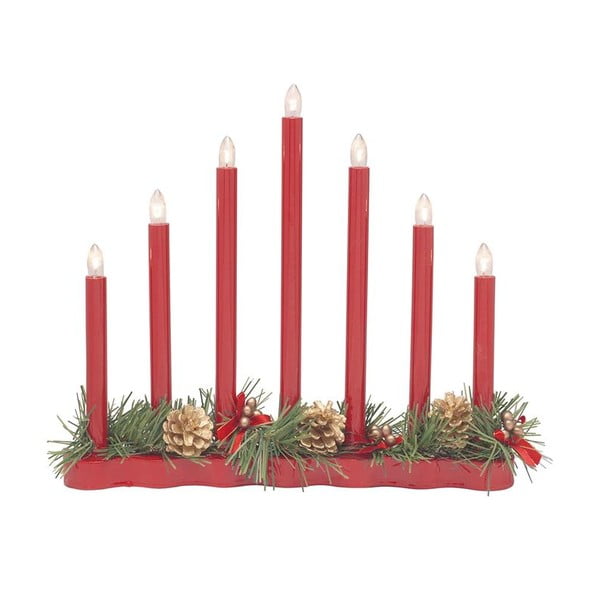 Decorațiune luminoasă roșie  cu model de Crăciun Hol – Markslöjd