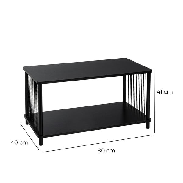 Măsuță de cafea neagră 40x80 cm Manila – Casa Selección-image-2